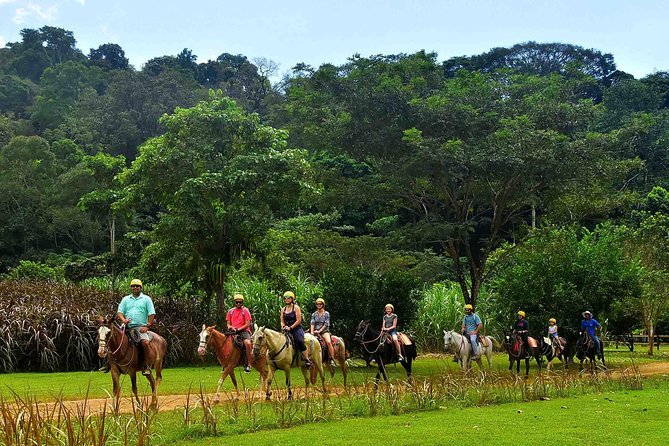 Ocean View Zip Line + Horseback Riding & Natural Pool Combo - Horseback riding through the Central Pacific foothills