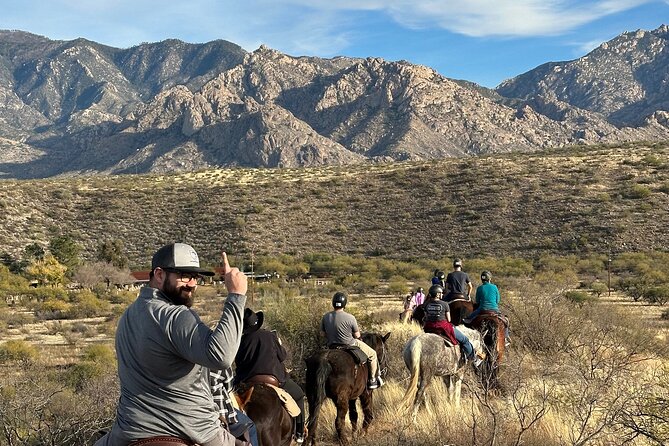 One Hour Guided Horseback Ride - Riding beneath the Santa Catalina Mountains