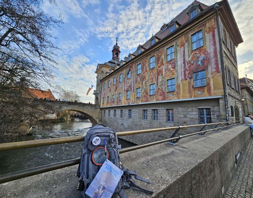 Outdoor Escape Game with puzzle backpack Bamberg: The Secret of the Horseman - Thirteen puzzles, six locks, and real teamwork