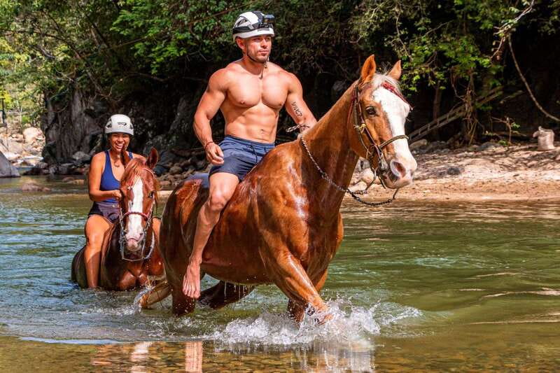 Puerto Vallarta Horseback Riding - The Cuale River horseback swim
