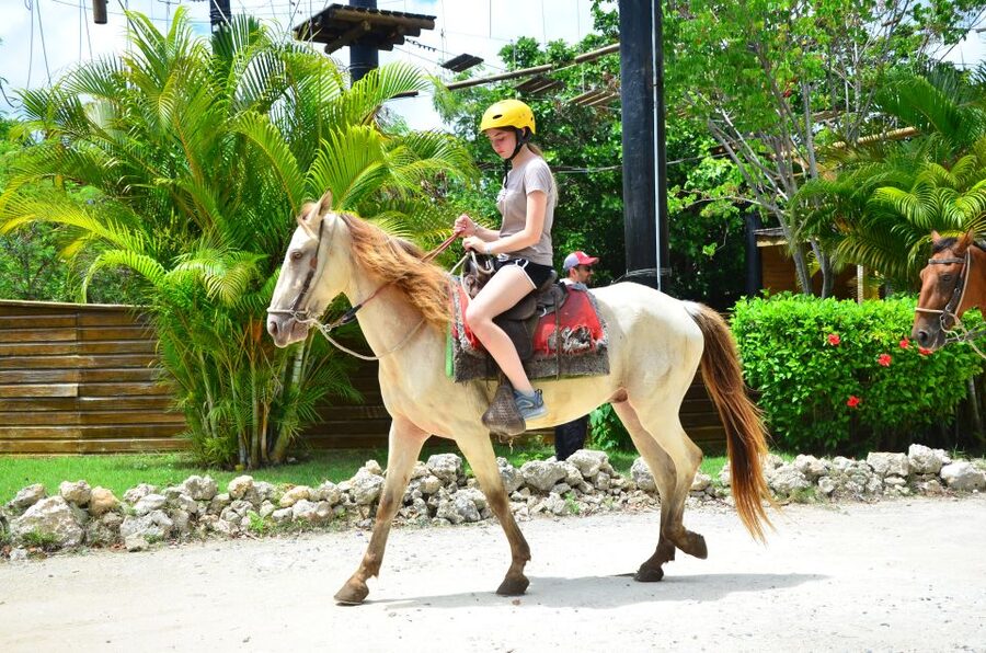Punta Cana: Bávaro Adventure Park Horse Riding & Waterfalls - The park trail and nature talk