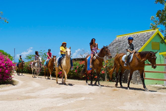 Sand n Saddle Horseback Ride & Swim Tour from Falmouth - Riding through the Jamaican countryside