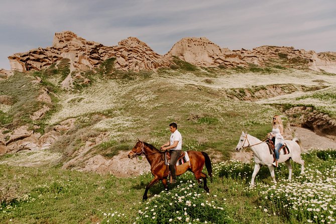 Santorini: Horse Riding to the Black Sandy Beach (Eros beach) - A small group, with one detail to clarify