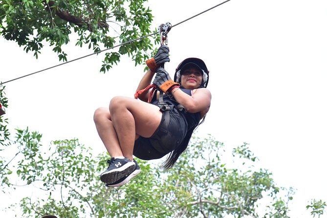 Single ATV, Ziplines, Cenote & Horse Riding from Cancun & Playa Del Carmen - ATV riding over cobbled roads and obstacles