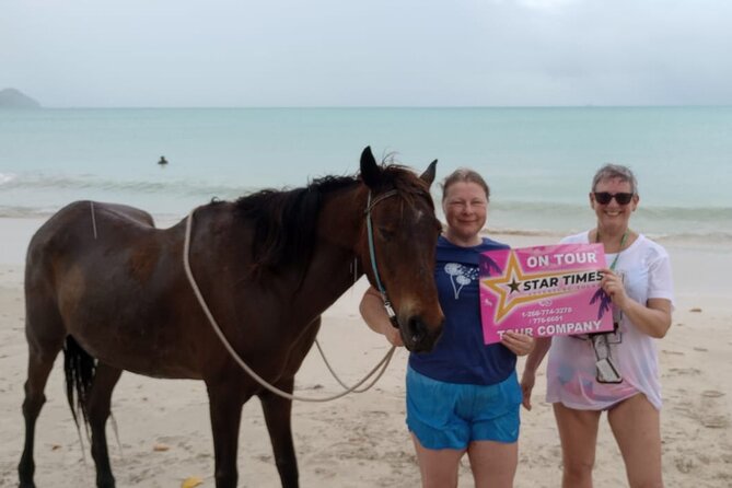 St. John's,Antigua Horse Back Riding & bareback swim & Fort beach - Fort James Beach before the horses
