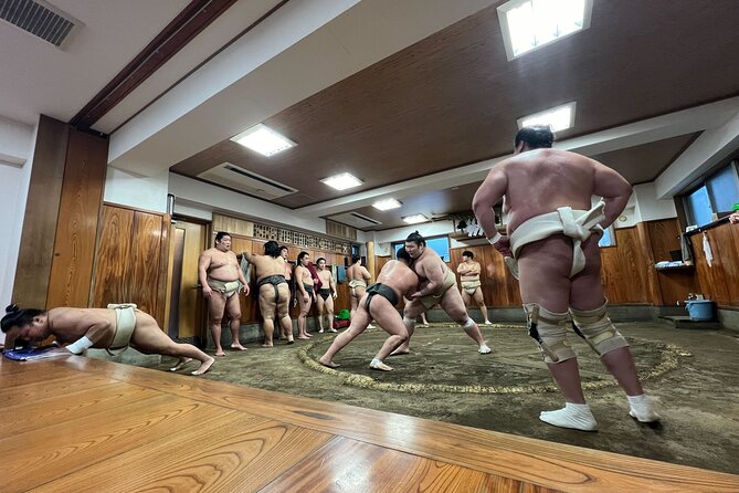 Tokyo Sumo Morning Training/ Sumo Practice with Wrestlers - Entering a working stable