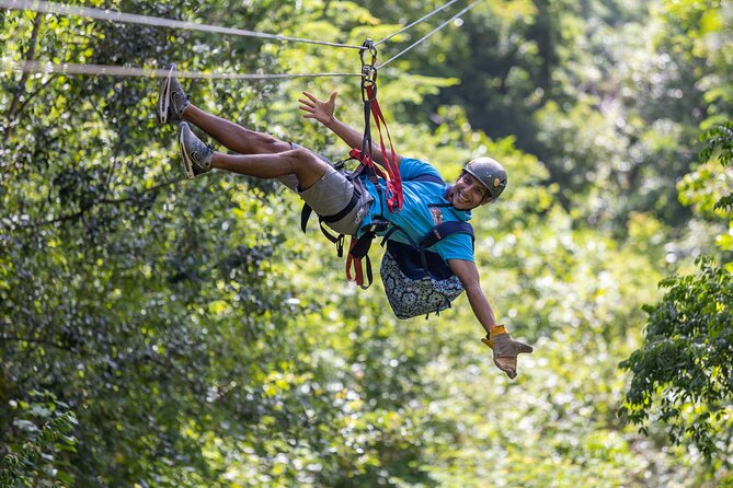 Ultimate Adventure Day Horseback, Zip Line & ATV at Mahogany Bay - Six ziplines above the forest