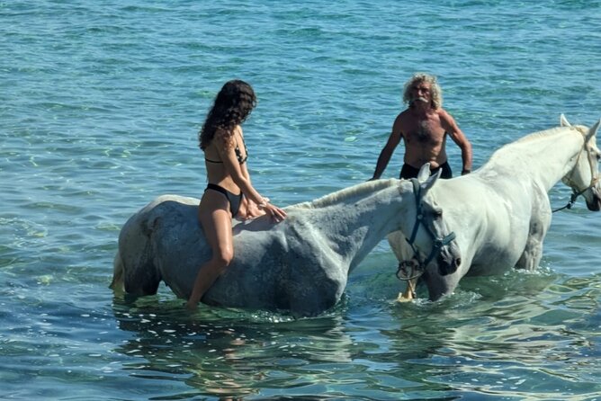 Zakytnhos Horse Riding Swimming Experience - What happens at the small beach near Amoudi