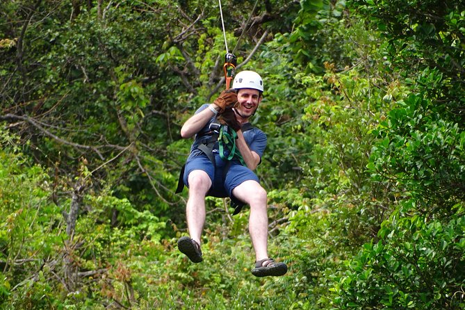 ZipLine, Horseback Riding, Tubing, Hot Springs & Lunch @ Volcano National Park - Ziplining above the forest canopy